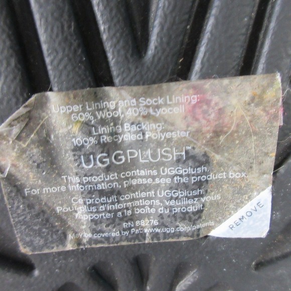 UGG Plush Platform Ankle Boots Women 11 Black Wool Mini Ultra Patent Y2K 942 - Picture 3 of 13